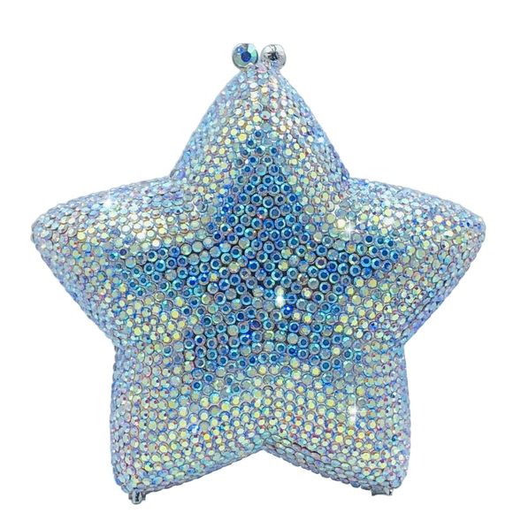 Novelty 3D Star Shape Crystal Clutch Evening Bag Party Prom Dinner >:) - Picture 1 of 6